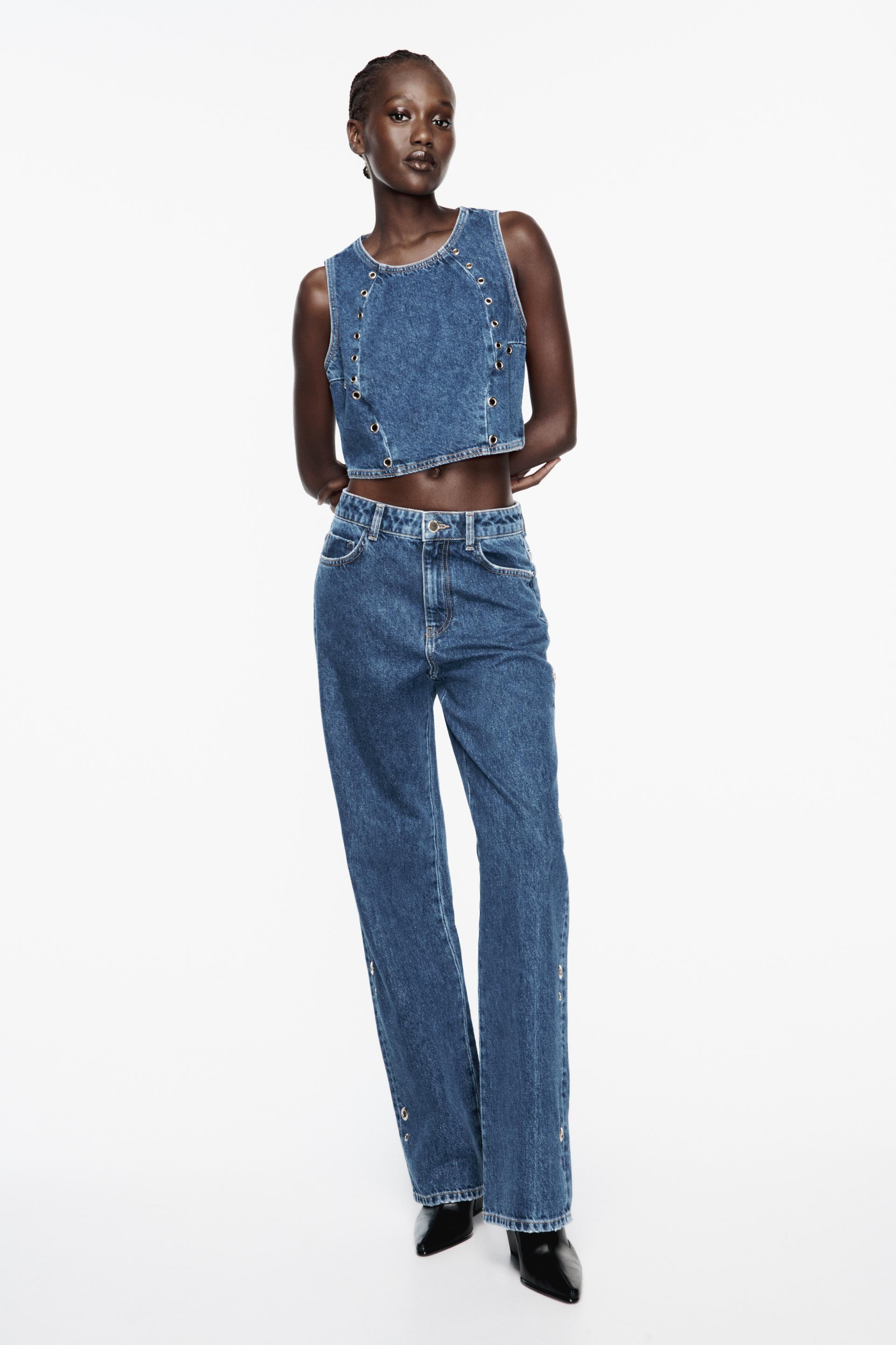 

Z1975 ДЖИНСОВЫЙ ТОП С ЛЮКСАМИ