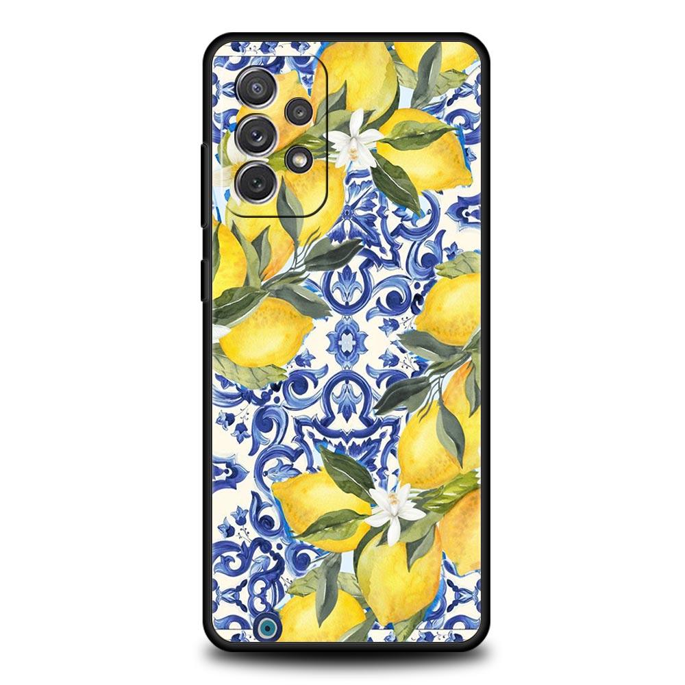 

Summer Fruits Lemon Print Phone Case for Samsung A17 A13 A15 A25 A35 A51 A55 A71 A21S A11 A31 A41 A23 A53 A73 5G A03S A05s Cover Samsung A32