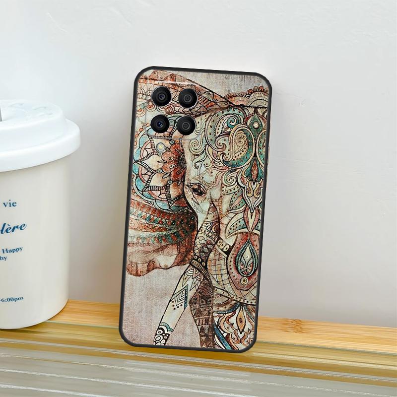 Elephant Mandala Aztec Case For Samsung Galaxy M12 M13 M14 M34 M54 M22 M32 M52 M11 M21 M31S M23 M33 M53 M20 Cover