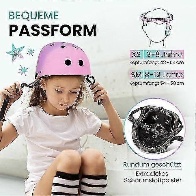 Kinder Skateboardhelm - TÜV Rheinland GS-zertifiziert - Ab 3 Jahren - Kinder Mädchen Fahrradhelm - Deutsche Marke Kinderhelm - Skateboardhelm