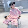 Boys Summer Tie Dye T-Shirt Tops+Shorts Pant School Kids Tracksuit Child 2PCS Outfit Workout Set