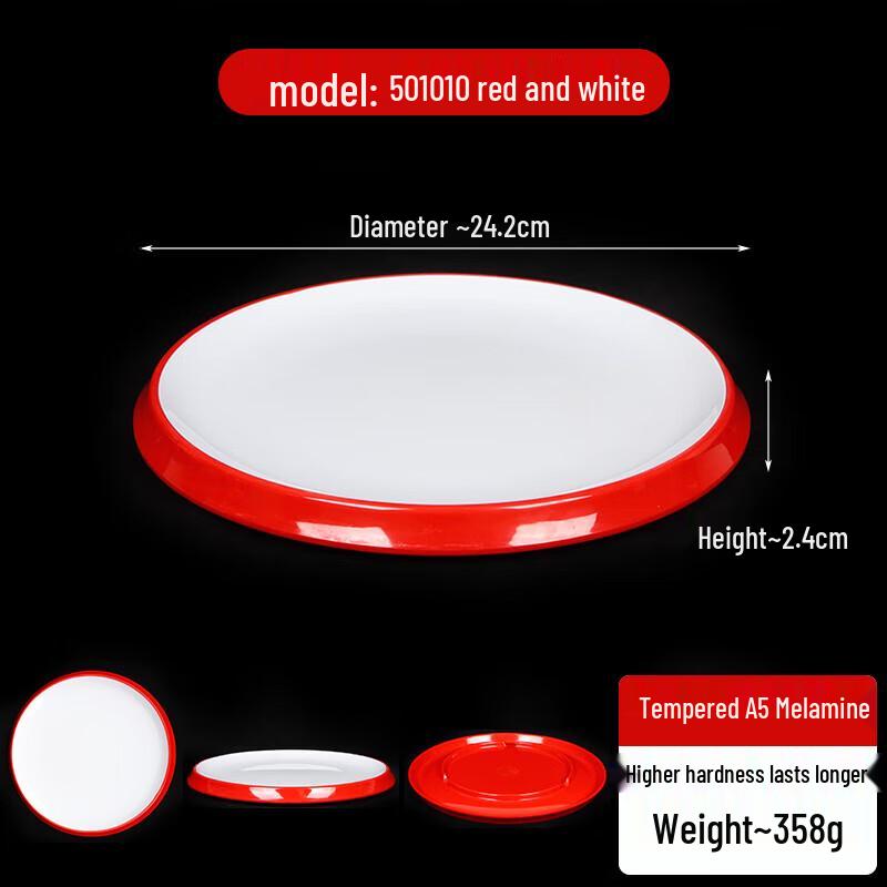 Nordic Style Two-Tone Melamine Dinner Plate