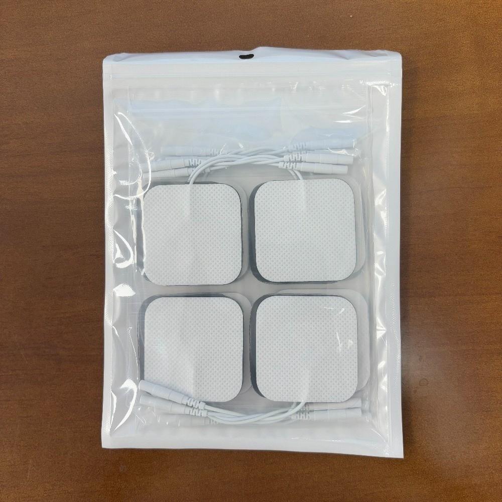 4 Stück Packung 5x5cm Größe Massagegerät Ersatz-Pflaster Selbstklebend Elektroden Physiotherapie-Anwendung