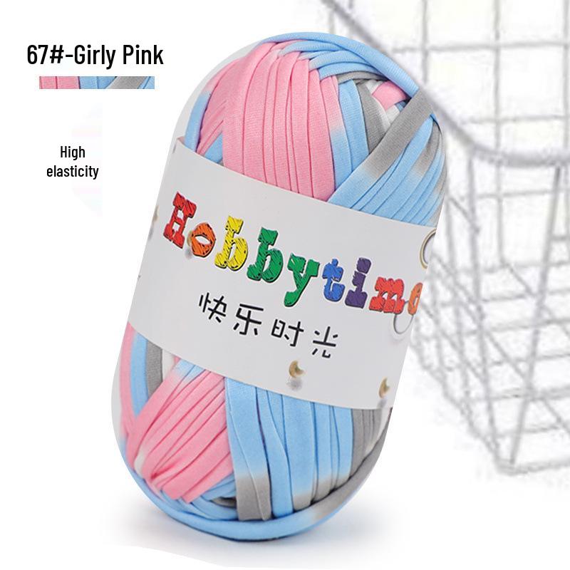 Cloth Strip Yarn DIY Crochet Kit: Handmade Bag, Knitting Material for Cushions, Carpets, and Dolls