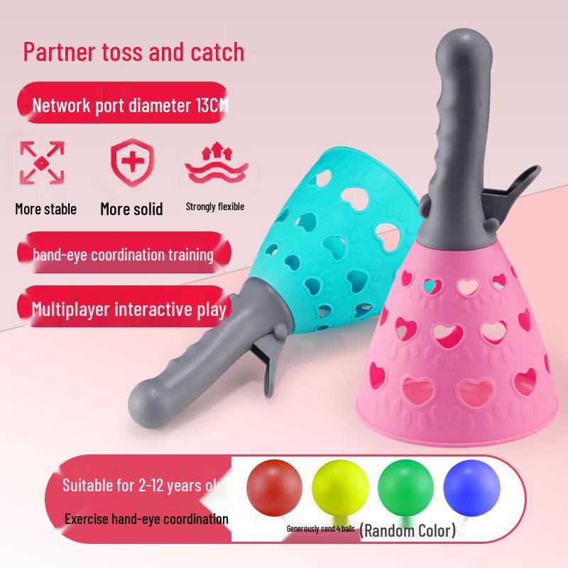 

Межграничный детский эластичный мяч для бросания и ловли - Сенсорная тренировочная игрушка для родителей и детей для игры в помещении/на улице