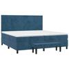 3137747 vidaXL Divan Bed and Mattress Dark Blue 200x200cm Velvet