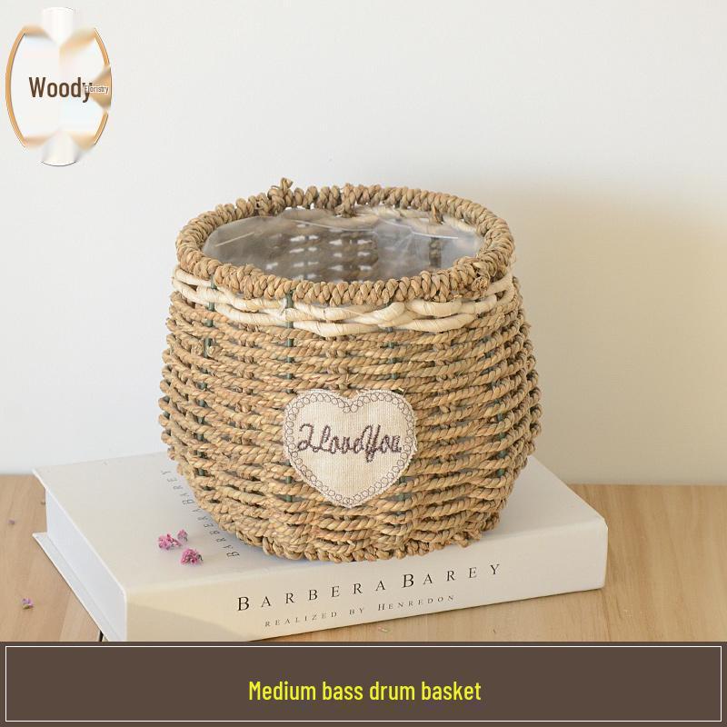 Handcrafted Willow Wicker Flower Basket for Dried Arrangements and Succulents