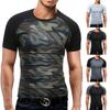 Premium Quality Men's Summer O-neck Short Sleeves Camo Stitching Color T-shirt For Effortless Style