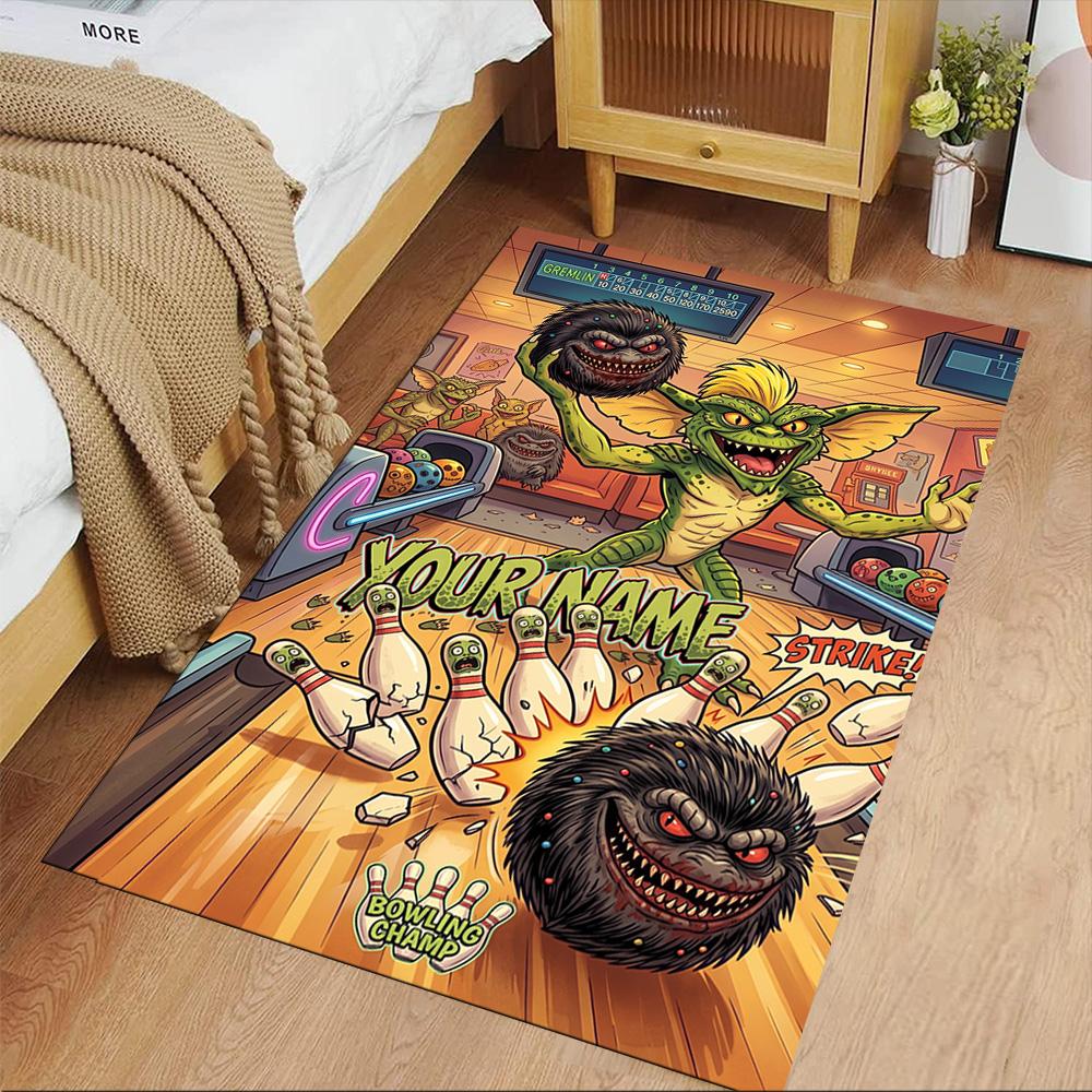 Gremlins Customize Your Name Area Rug Suitable for Hallway Dormitory Playrooms Balcony Antislip Carpet Decorate Offices Wedding Party Gift