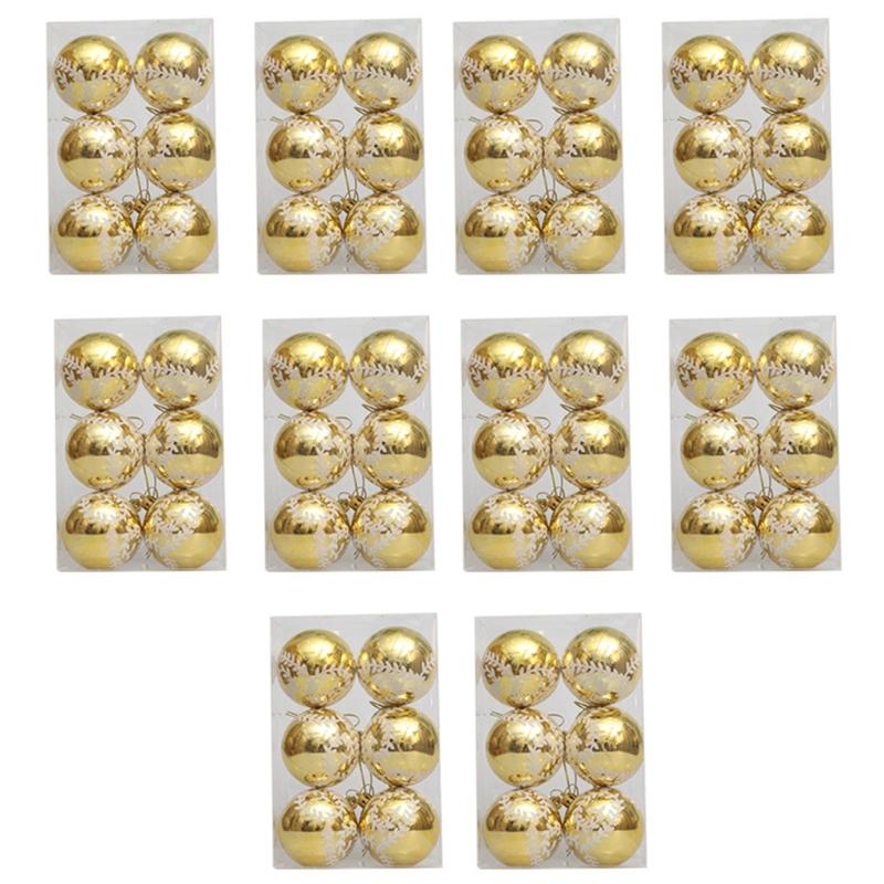 10 Box Christmas Tree Hanging Decoration Colorful Decorative Baubles Stylish Window and Door Ornament Party Supplies