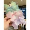 3 women's spring new mesh bow sweet back hair clip daily travel All-match headwear hair accessories
