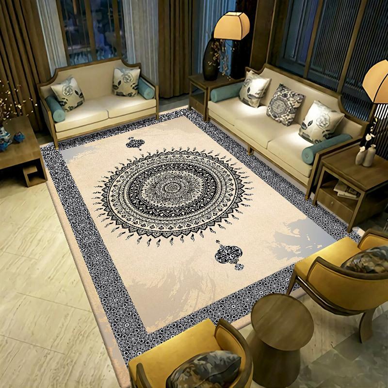 Persian Living Room Carpet  Bedroom Bedside Carpet Retro Ethnic Style Carpet Hotel Home Stay Carpet