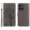 For Motorola Moto G75 5G Phone Case with Stand Cat Tree Pattern Leather Wallet Mobile Cover