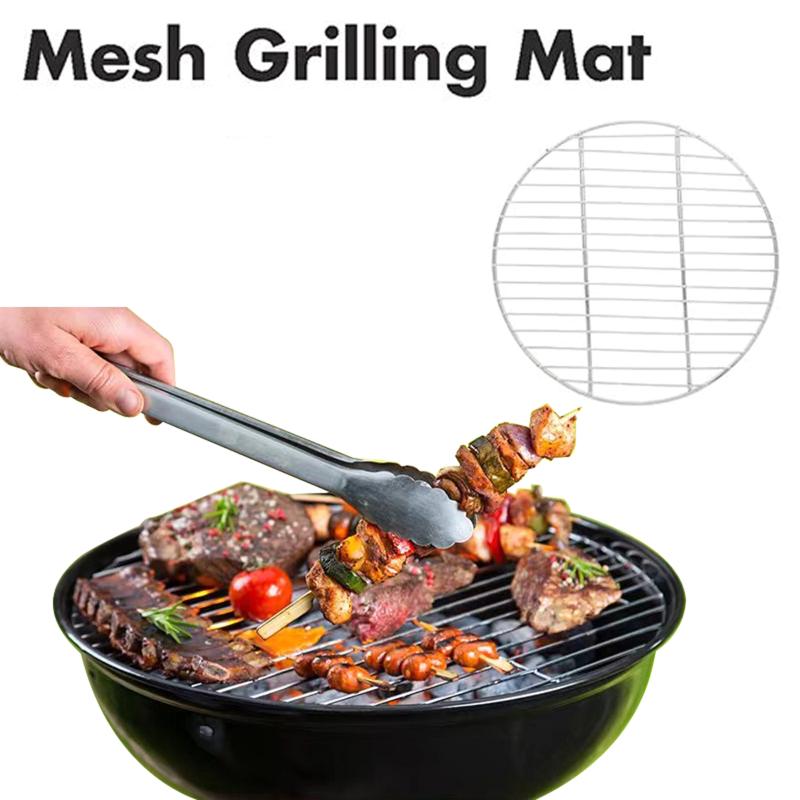 Round Stainless Steel BBQ Grill Grate Grid Wire Mesh Rack Replacement Cooking Net for Charcoal Gas Grill Outdoor Barbecue Use
