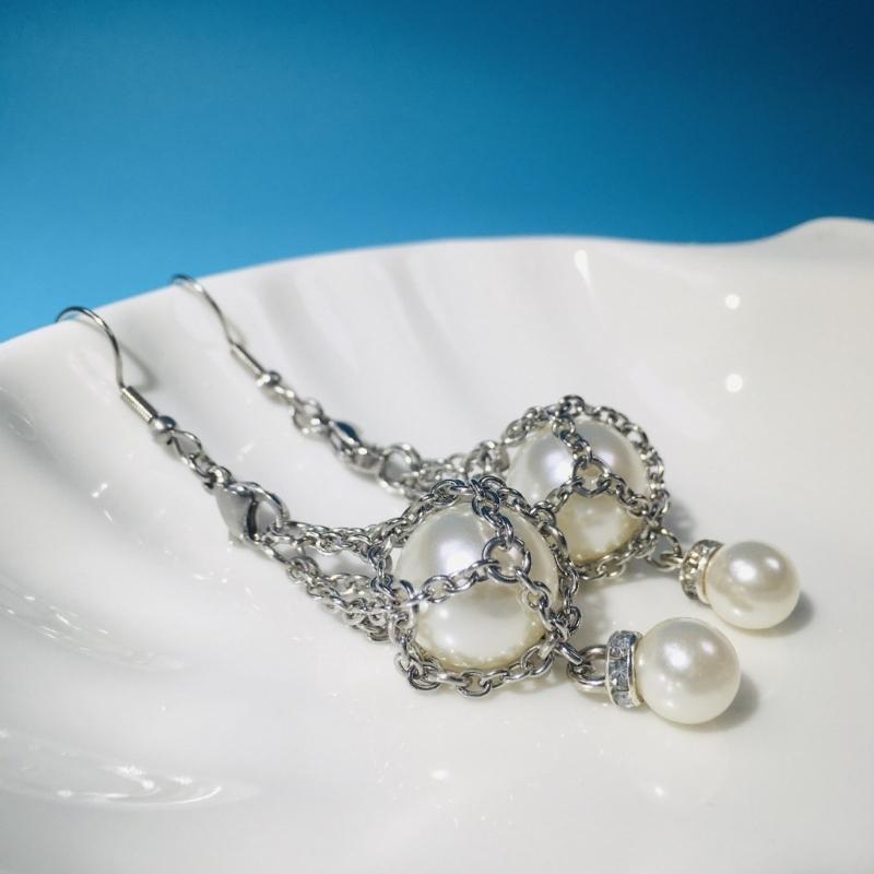 Interchangeable Crystal Holder Dangle Earrings Empty Stone Holder Replacement Drop Earrings for Women Party Jewelry Gift