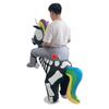 Riding Skeleton Unicorn Inflatable Suit Prank Entertainment Cosplay Clothing Performance Wear Cartoon Doll Costume Prop