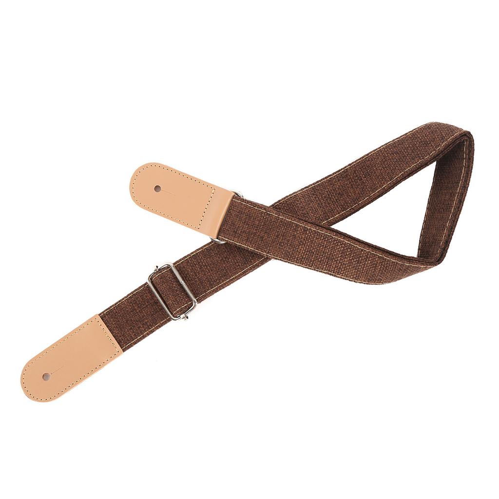Ukulele Strap Cotton and Linen Adjustable Belt with Sliding Buckle End Button Accessories