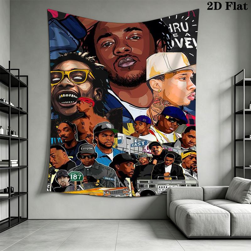 Hip Hop Legends Visual Celebration Bedding 1 Duvet Cover 2 Pillowcase Without Core Bedding Set Christmas Birthday Gift Soft And Comfortable