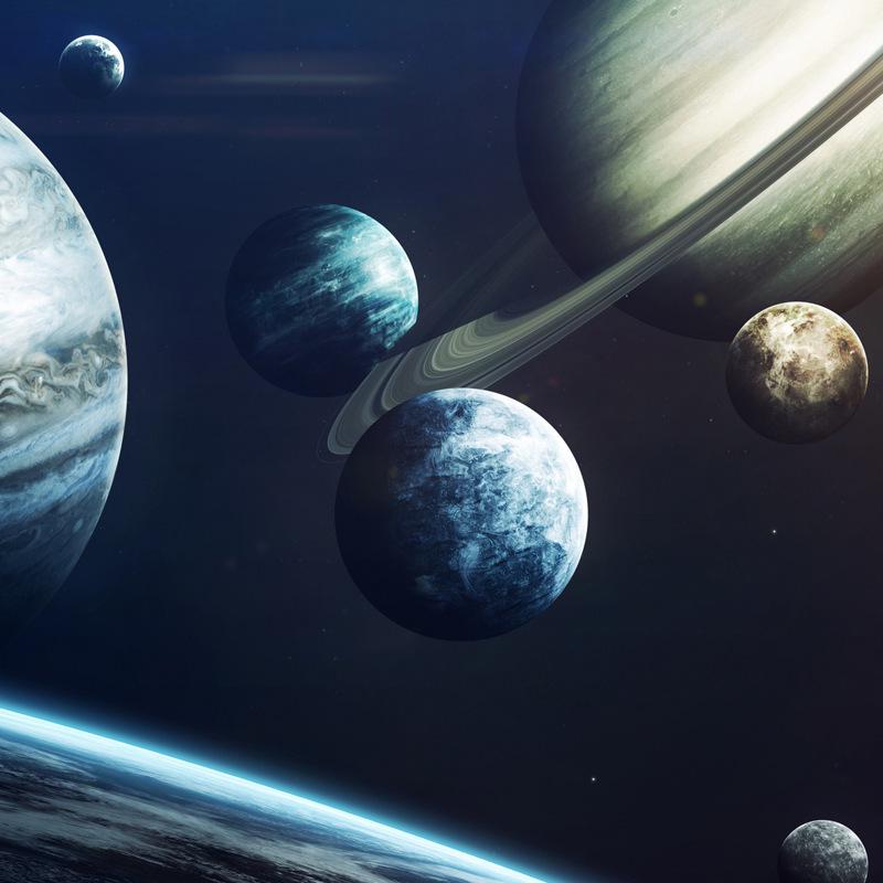 Handmade DIY Solar System Orrery Model: Eight-Planet Educational Kit for Students.
