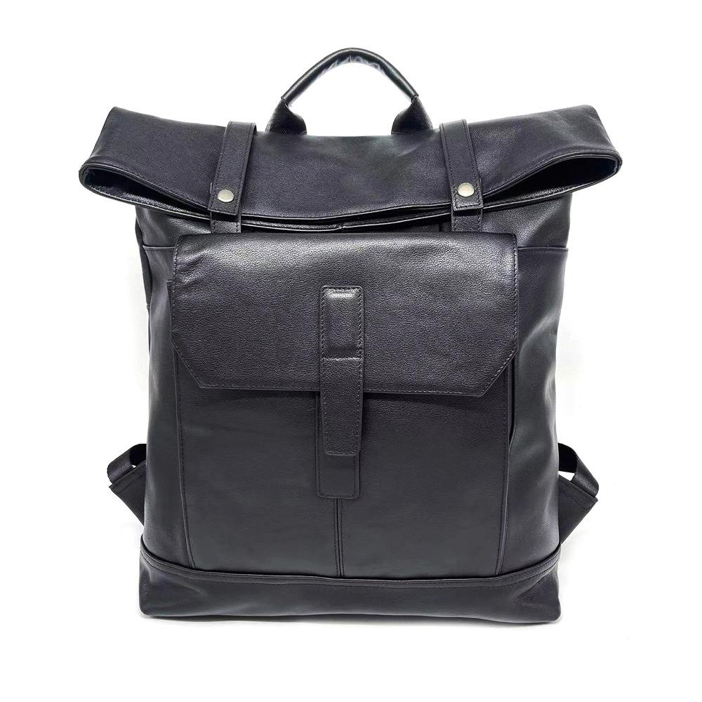 Wind Leather Men S Backpack Large Capacity Business Computer Bag Cowhide Sports Travel Backpack