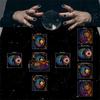 Quadratische Tischdecke Tarot-Altar-Tuch Brettspiel-Unterlage Astrologische Orakel-Unterlage Tischabdeckung Kartenmatte Divinations-Tischdecke