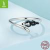 Cute Pet Dog Open Ring S925 Sterling Silver Cute Pet Animal Dog Ring Charm