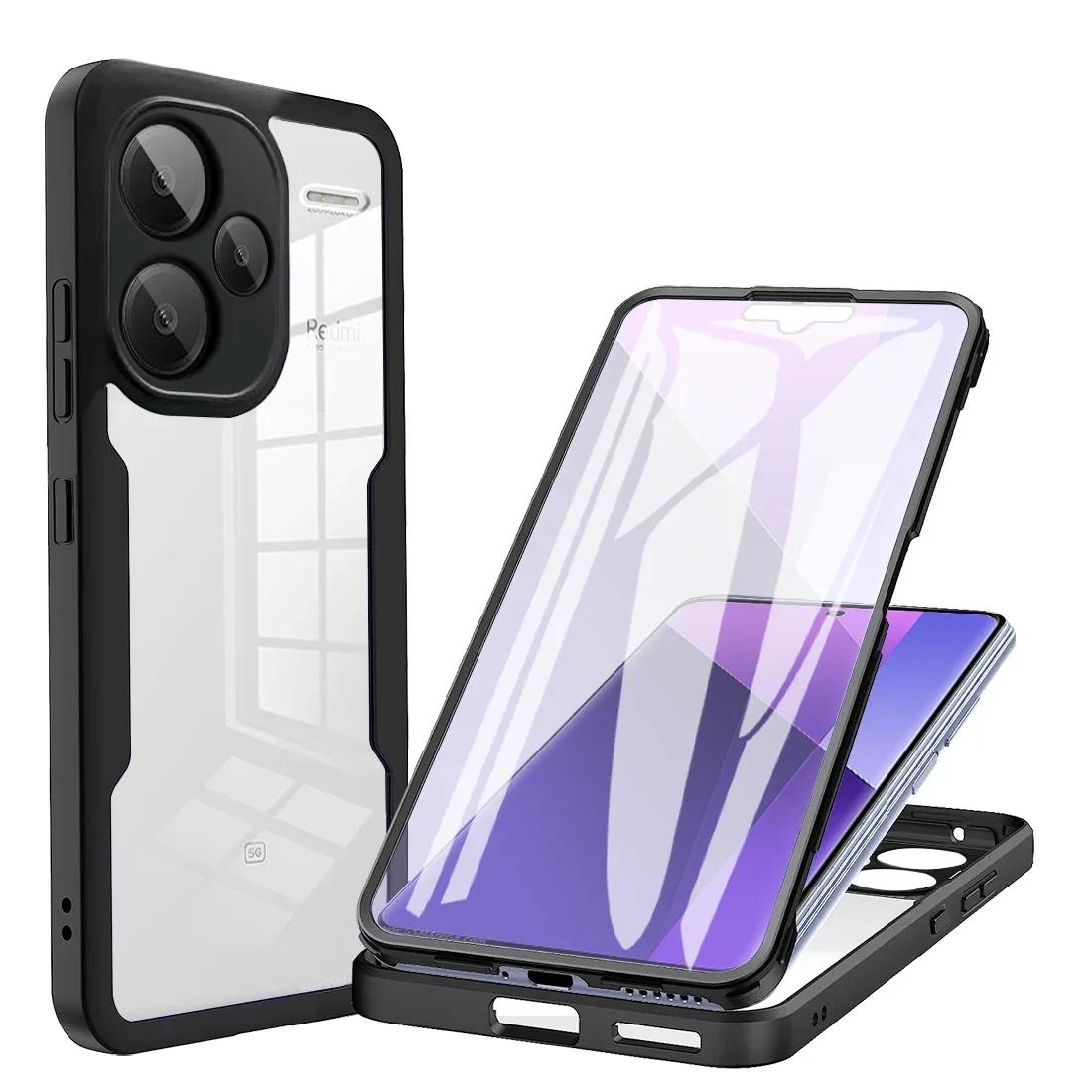 

360 Full Protection Case for Note 14 13 Pro Plus 4G 5G POCO X6 F6 F5 M6 Pro C75 C65 Xiaomi 14T Pro 14 Ultra Redmi 14C 13C Cover For Xiaomi 14T Pro