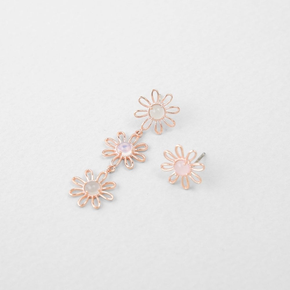 [Judy And Paul] Daisy Anklet Flower Drop Earrings E51583