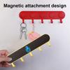 Magnetic Hook Rack with 5 Integrated Hooks Strong Magnetism No Drilling Easy Installation Organizer for Keys Masks Bags Hats