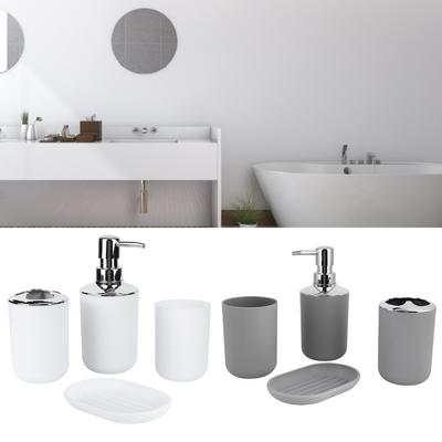 4Pcs/Set Bathroom Kit Accessory Plastic Lotion Bottle Storage Cup Rinse Cup Soap Dish