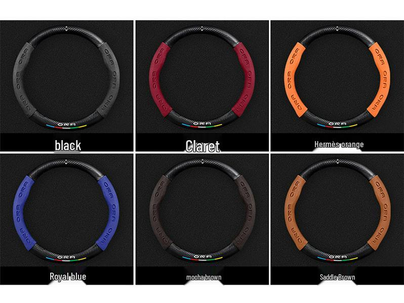 Genuine Leather Suede Steering Wheel Cover for ORA Good Cat GT, Black Cat, White Cat, Ballet Cat, iQ