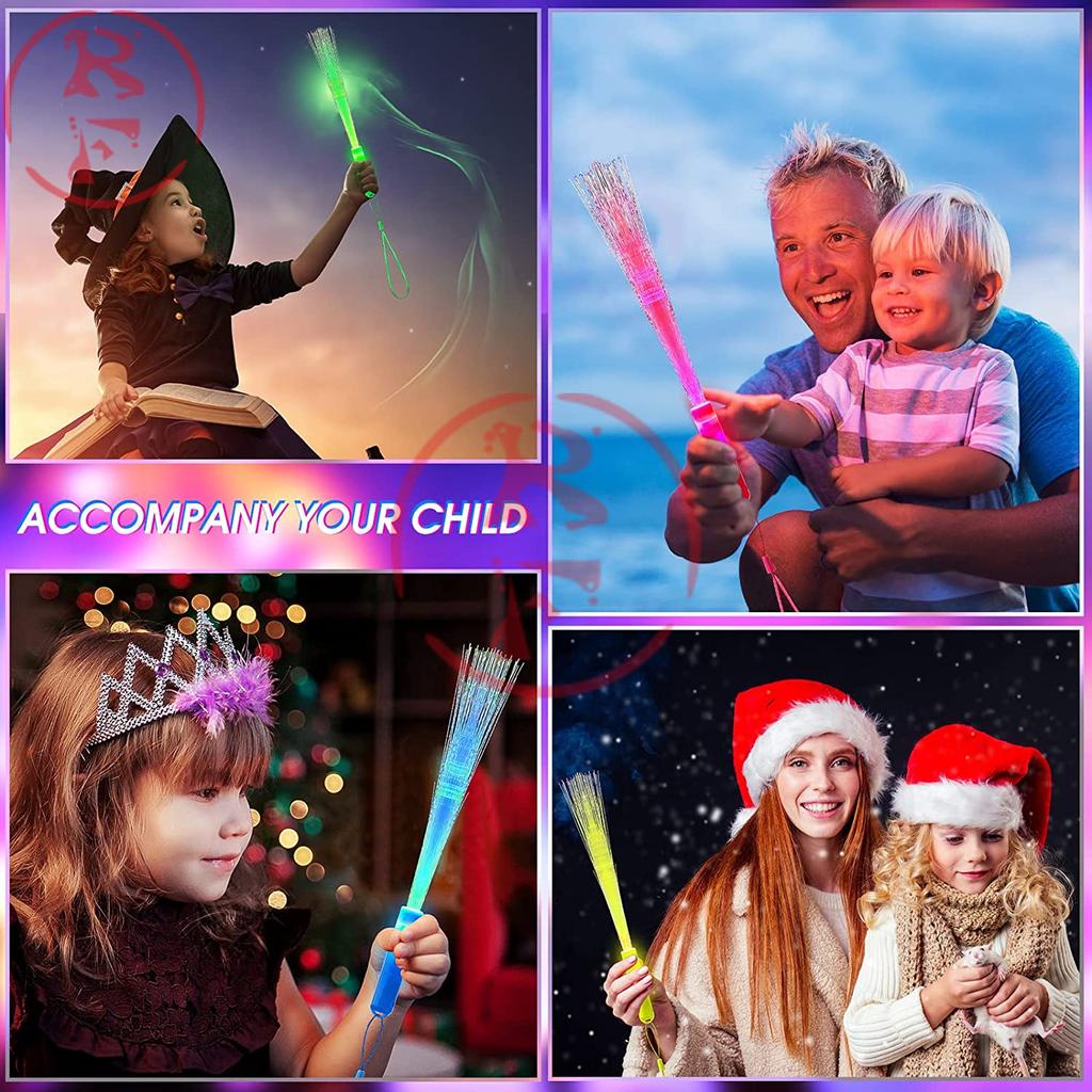 Colored Fiber Optic Fluorescent Stick LED Bar Birthday Party Gift Props Luminous Rod Concert Enent Fiber Optic Rod