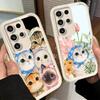 Phone Case for Samsung Galaxy S26 S25 Ultra S24 FE Cute Floral Headscarf Kitten Shell S23 Plus S22 + S21 S20 5G Soft Silicone Fu
