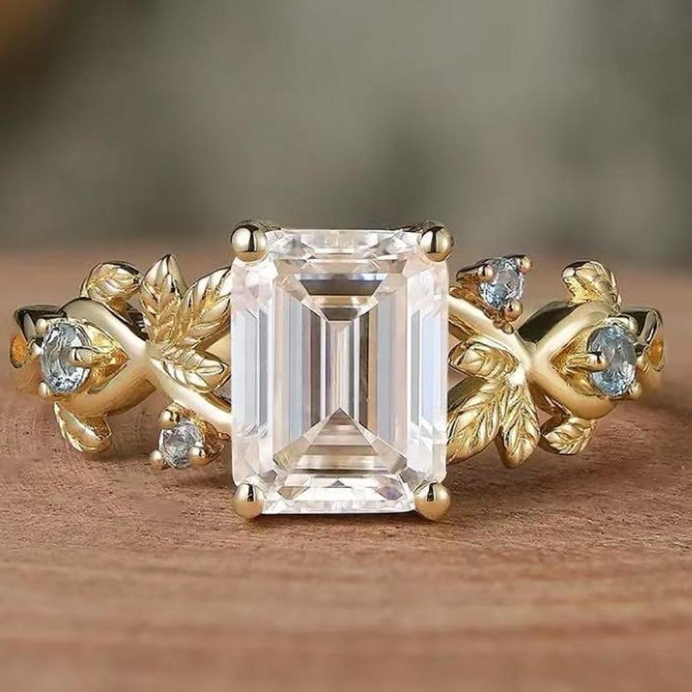 

Роскошное европейское и американское кольцо с квадратным белым цирконом в стиле INS, модное универсальное кольцо с цветком, новые украшения No. 10