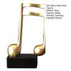 Music Note Sculpture Gold Resin Musical Symbol Figurine Modern Tabletop Decoration for Piano Room Home Office Table Centerpiece