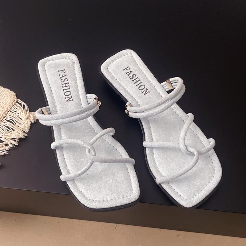 2025 Two-Way Wear Summer Ladies Outdoor Sandals for Women Vintage Fairy Sle Personali Matching Skirts Thick Heel Slip-On Shoes 35 небесно-голубой 2455₽