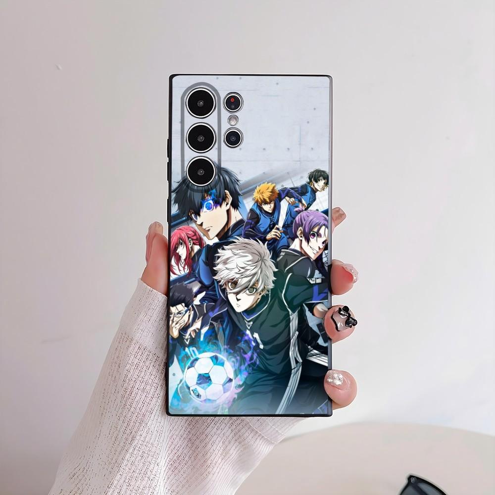 Cool B-Blue Lock Anime Phone Case For Samsung Galaxy S25 S24 S22 S23 Ultra S21 S20 Plus 5G Frosted Non-Slip Full Cover Case samsung S23