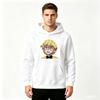 Men's Anime Character Print Pullover Hoodie Casual Long Sleeve Comfy Streetwear Tops for Daily Wear