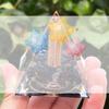 Energy Pyramid Orgonite Reiki Natural Amethyst Peridot Reiki Chakra Meditation Tool Room Decor Crystal Gifts