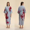 Yaoting Satin Plus Size Women's Long Sleeve Pajamas and Bathrobe Set - Spring/Fall Collection WP5021