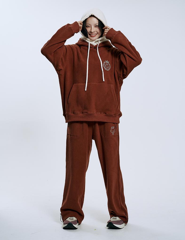 CLEVER FIELD Fleece Outdoor Setup Pants_Brown