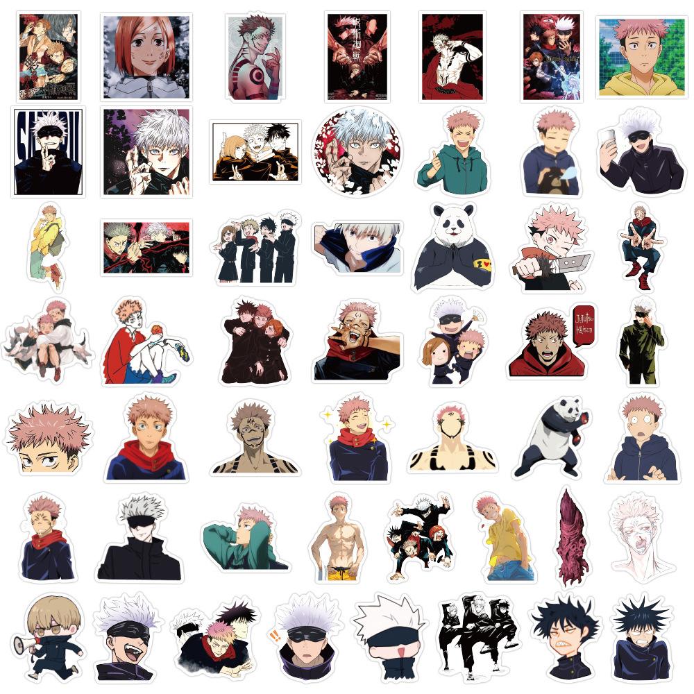 10/30/50/100pcs Cartoon Jujutsu Kaisen Stickers Japanese Anime Decals for Laptop Scrapbook Luggage Car Cool Graffiti Sticker Toy