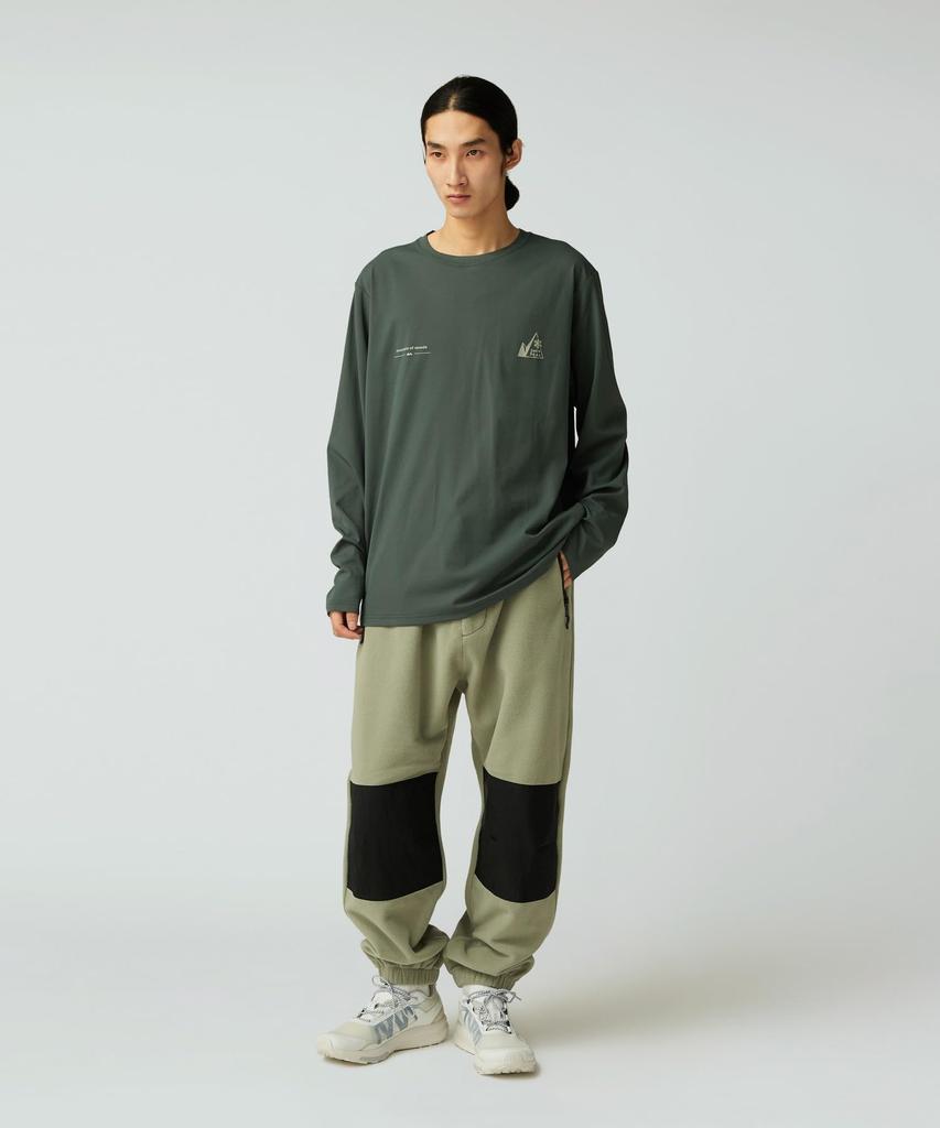 Snow Peak MofM Satoyama Long Sleeve Cut and Sew Long Sleeve for Men and Size M Green T-Shirt MM4510-TS01 T-Shirt Women,