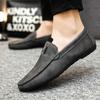 Loafers Men'S Breathable Driving Shoes Men'S Summer Casual Leather Shoes Men'S Tide Versatile Lazy Tide Shoes