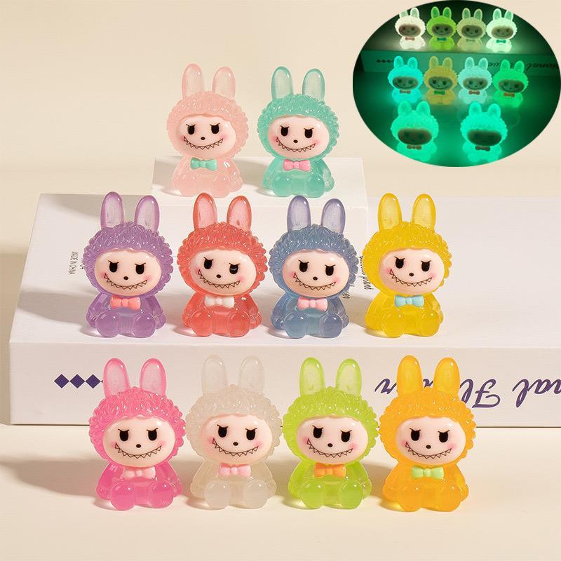 Cartoon Labu DIY Jewelry Pendant Car Ornament Labu Doll Night Light Resin Accessories