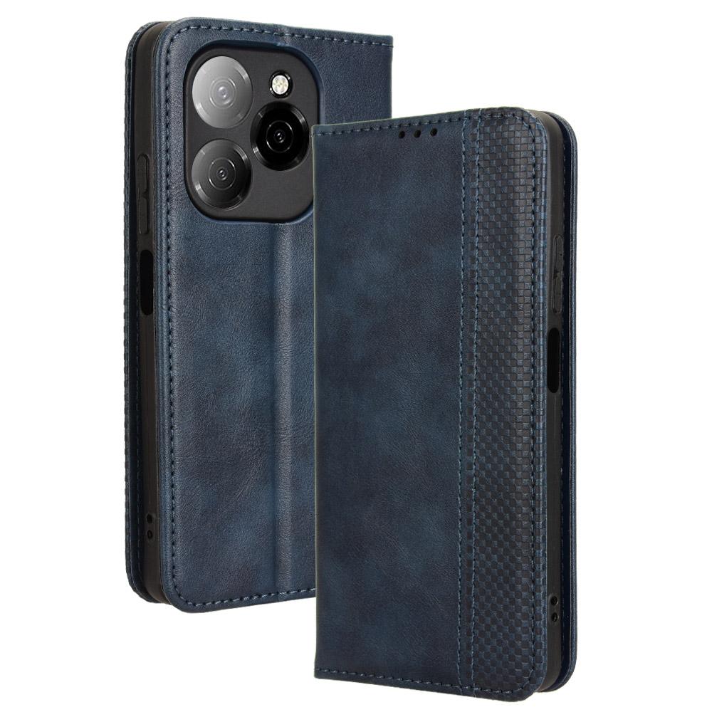 For TECNO Spark 20 Pro 5G KJ8 Case Retro Texture Leather Wallet Phone Cover