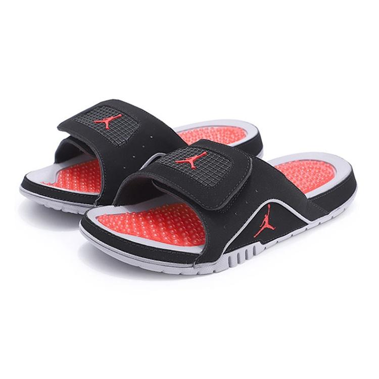 (GS) Air Jordan Hydro 4 Retro Slide 'Black Cement Grey' Kids' 532226-006