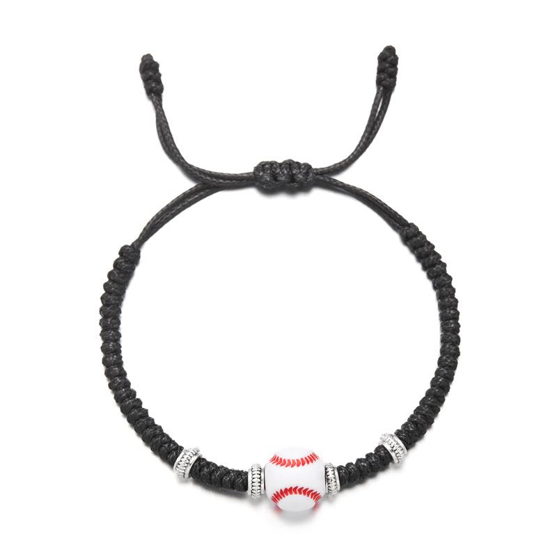 New Basketball Football Baseball Rugby Tennis Bracelet Handmade Adjustable Weaven Braclet Unisex Ball Enthusiasts Joias