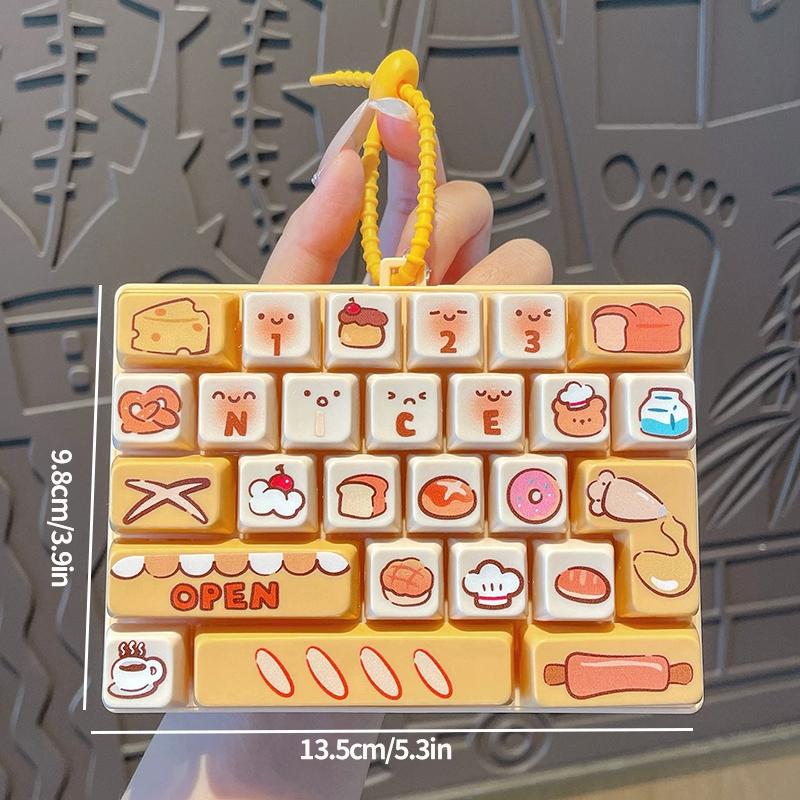 26 Keyboard Keychain Toy Stories Pendant Hanging Ornament For Bag Charms Party Gift For Fans Clicker Fidget Keyboard Keychain