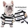 Comfortable Prisoner Costume Funny Striped Outfit Party Wear for Small Dog Cats Theme Party and Holiday Dressingup